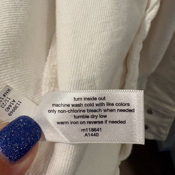 Lane Bryant White Denim Jacket Size 24 - Picture 4 of 4